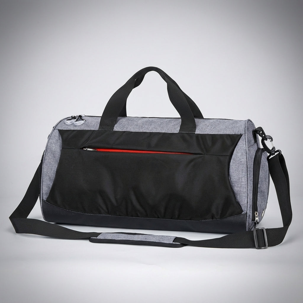 Veelzijdige 30L duffeltas voor fitness en reizen, met apart schoenenvak. Compacte en georganiseerde sporttas.