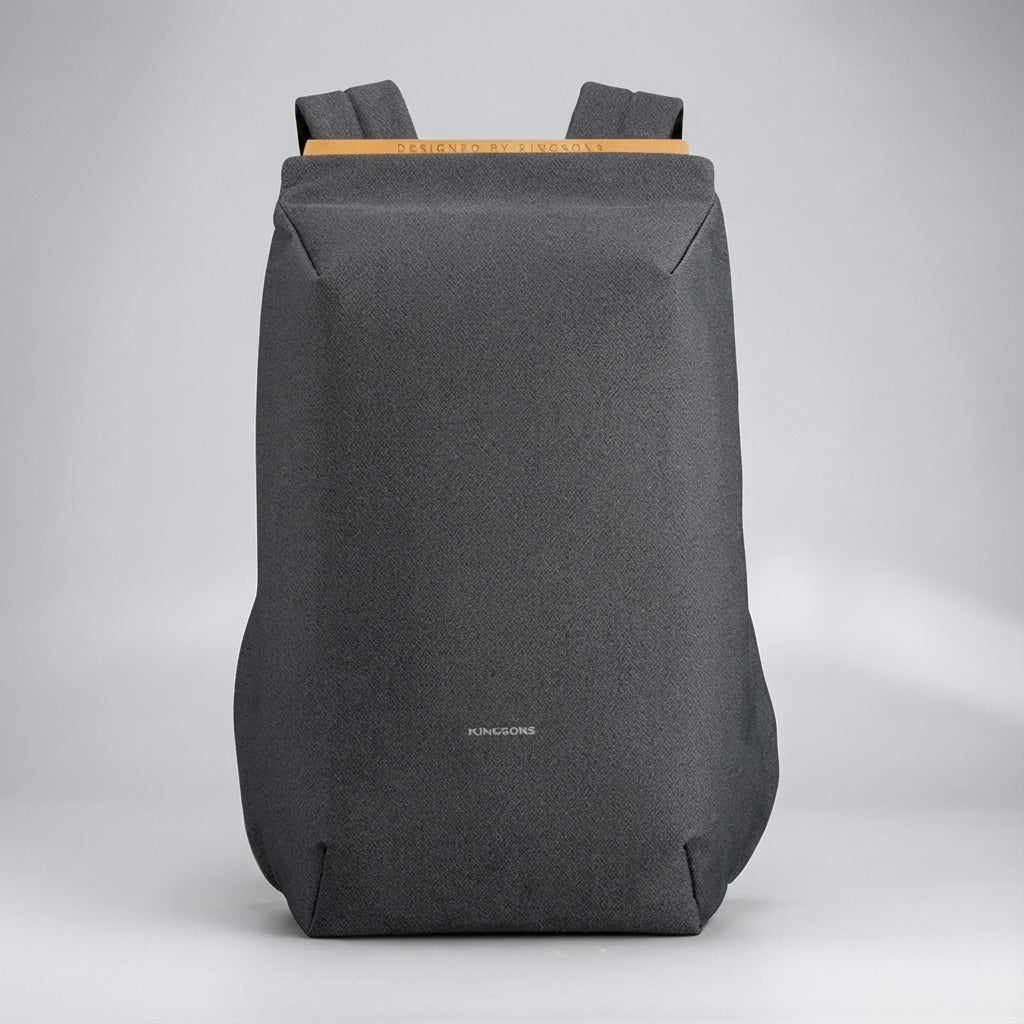 Antidiefstal FlexPorter rugzak voor 15 inch laptop, met comfortabel rugpaneel; veilige en compacte reisrugzak.
