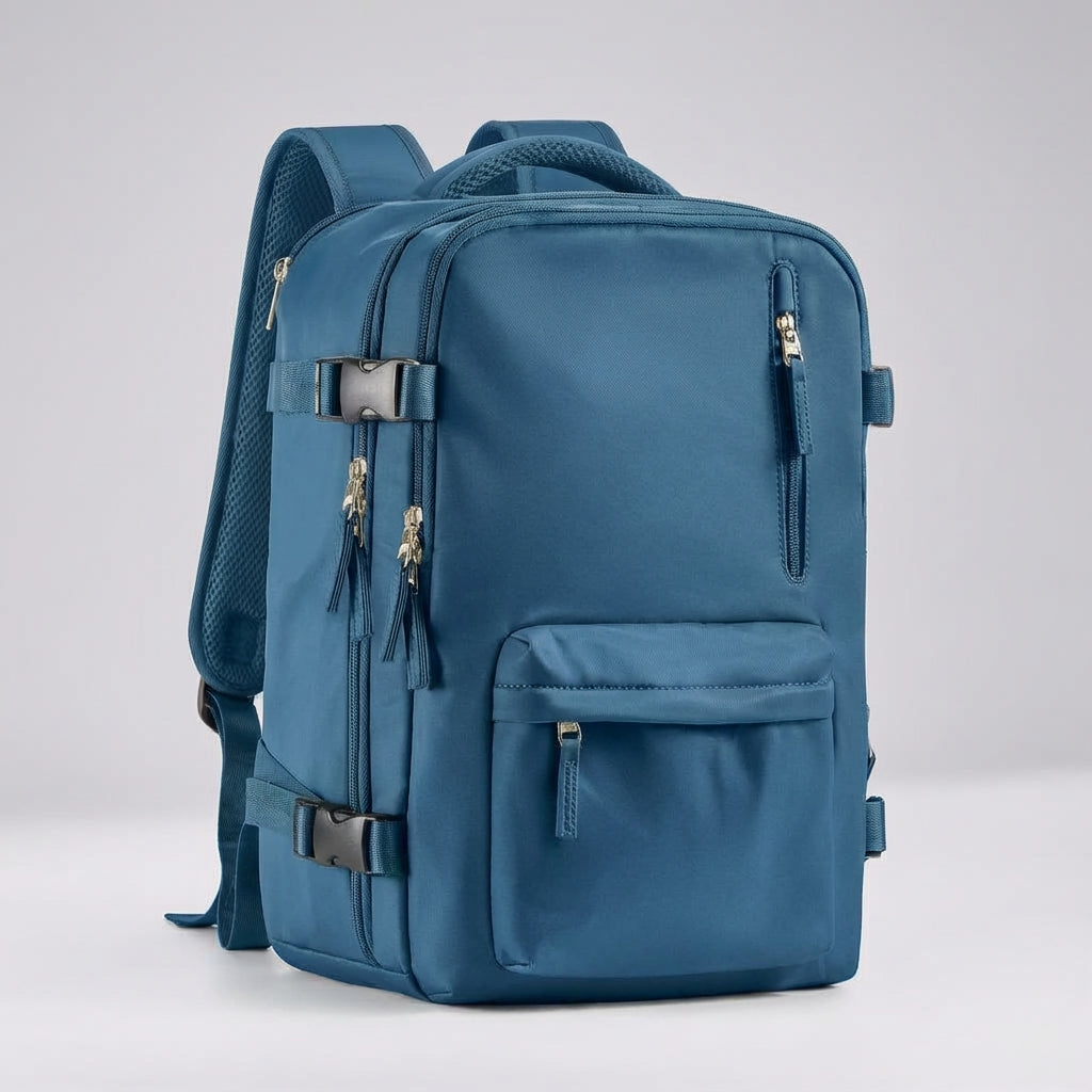 FlightTrek compacte reisrugzak, speciaal ontworpen als handbagage voor de cabine tijdens vliegreizen.