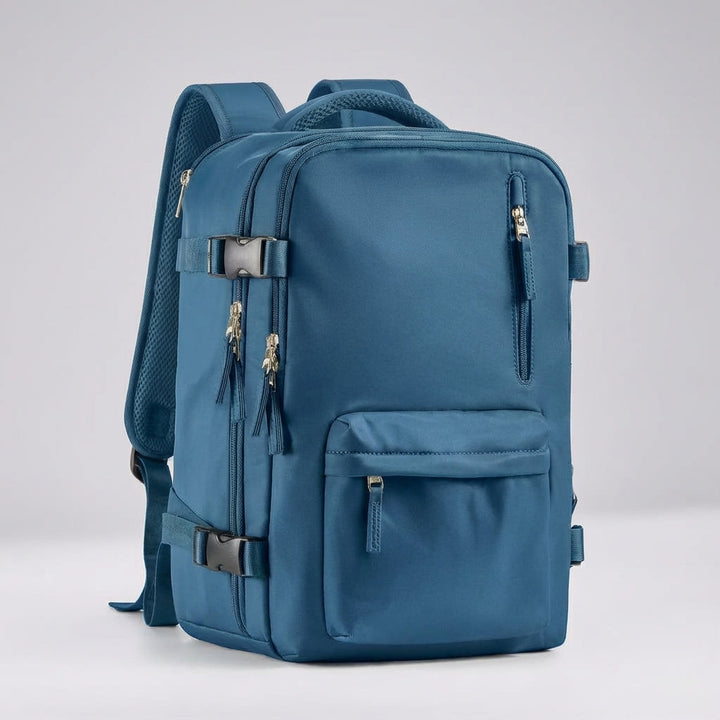 FlightTrek compacte reisrugzak, speciaal ontworpen als handbagage voor de cabine tijdens vliegreizen.