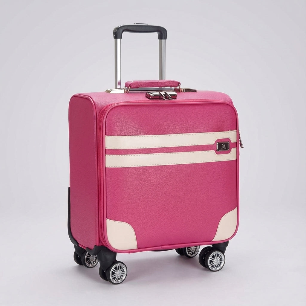 Interieur van de ruime SpinCabin handbagage koffer met elastische inpakriemen en diverse opbergvakken.