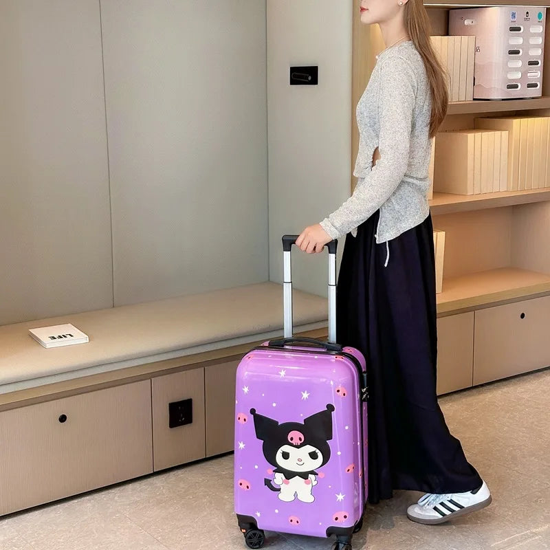 Compacte kinderkoffer 'Osaka' met vrolijk design, perfect voor jonge reizigers. Duurzame hardshell trolley.