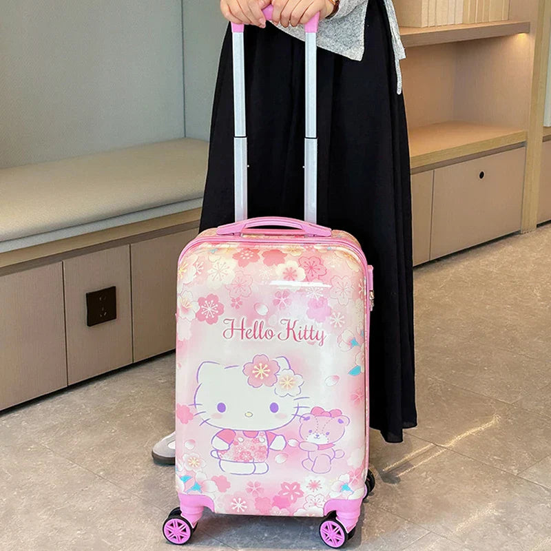 Hardshell kinderkoffer 'Osaka' in vrolijke kleur, makkelijk te trekken. Compacte trolley voor jonge reizigers.