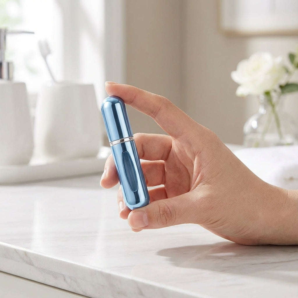 Compacte navulbare parfumverstuiver PocketMist voor reizen. Ideaal reisflesje voor je favoriete parfum onderweg.