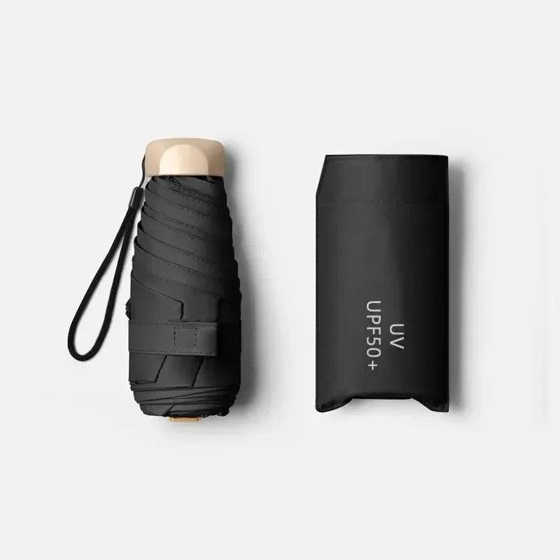 Reisvriendelijke mini-paraplu, ultralicht en compact, onmisbaar voor elke vakantie of dagtrip.