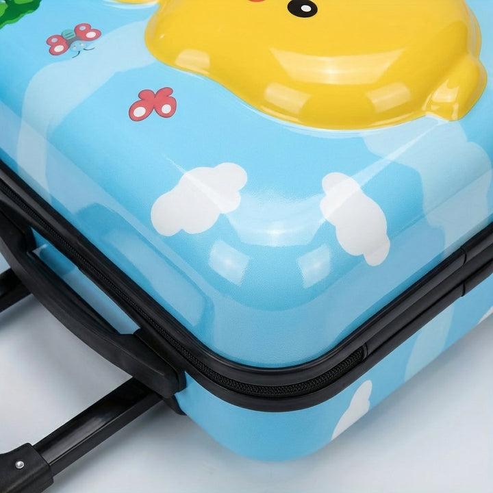 Compacte kinderreiskoffer TotsCase met lief vosje, een stevige rollende koffer voor kinderen.