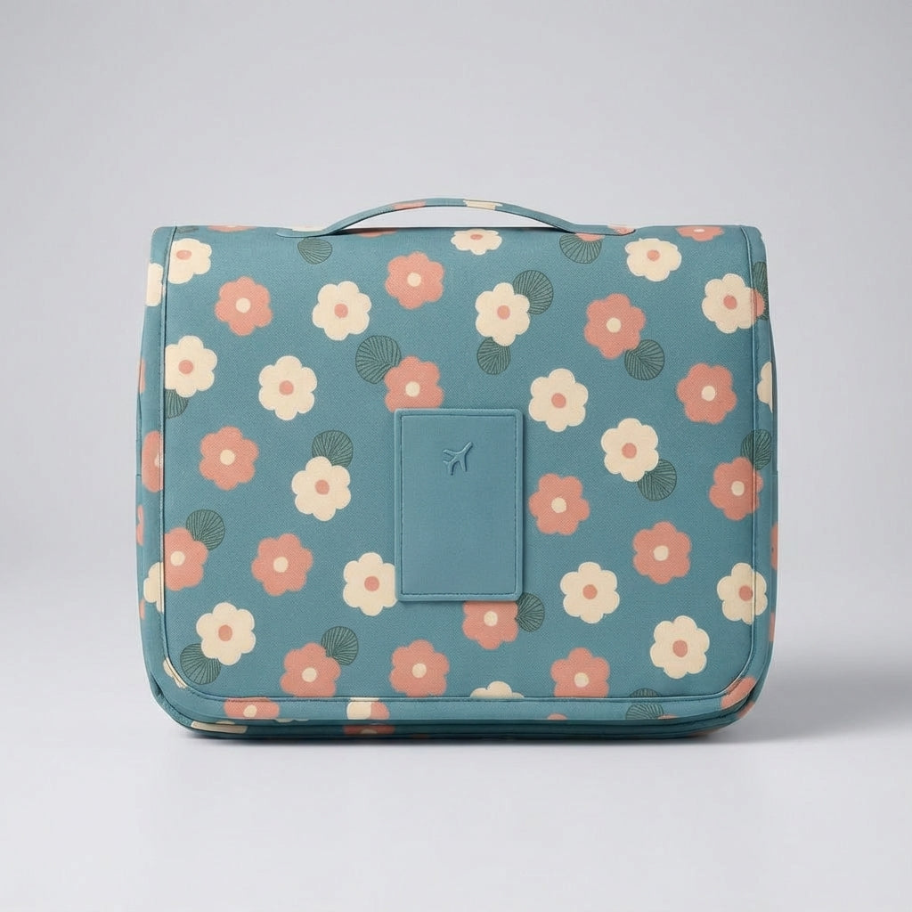 De Toiletryx hangende toilettas: een slimme, compacte organizer voor al je toiletartikelen, ideaal voor reizen en thuis.