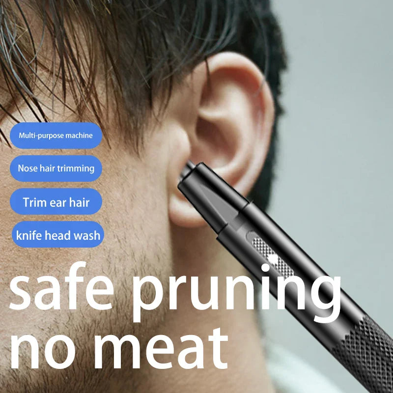 Elektrische TrimPro neushaartrimmer met USB opladen, ideaal voor draagbare hygiëne en dagelijkse verzorging.