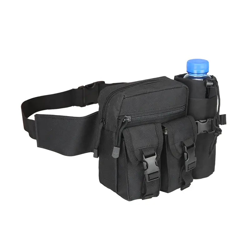 Compacte waterdichte unisex heuptas AdventureBelt, ideaal voor wandelen en fietsen in de natuur.