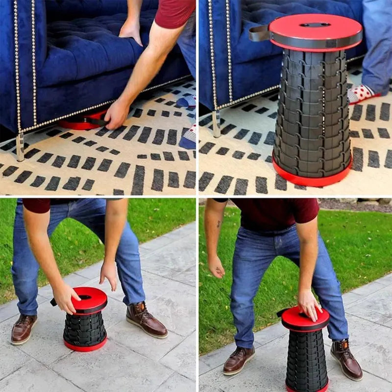 Verstelbare vouwkruk, biedt comfortabele zitplaats. Robuuste outdoor kruk voor al je avonturen.