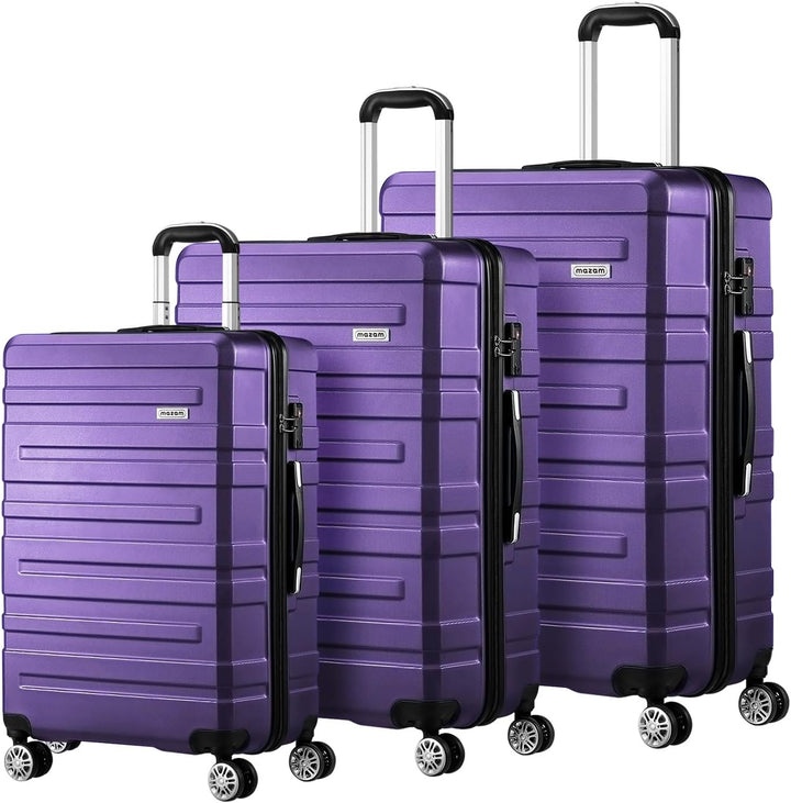 Duurzame bagageset met 3 koffers, hardshell bescherming, georganiseerd interieur en TSA-slot.