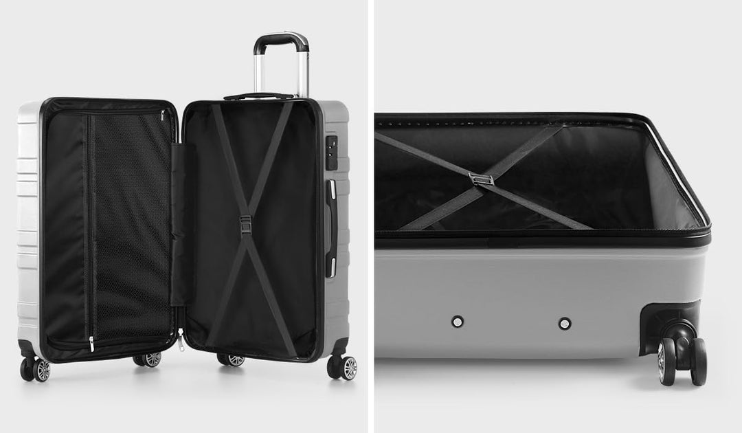Reiskoffer set van 3 met hardshell, ideaal voor familie-uitjes of langere reizen met veel bagage.