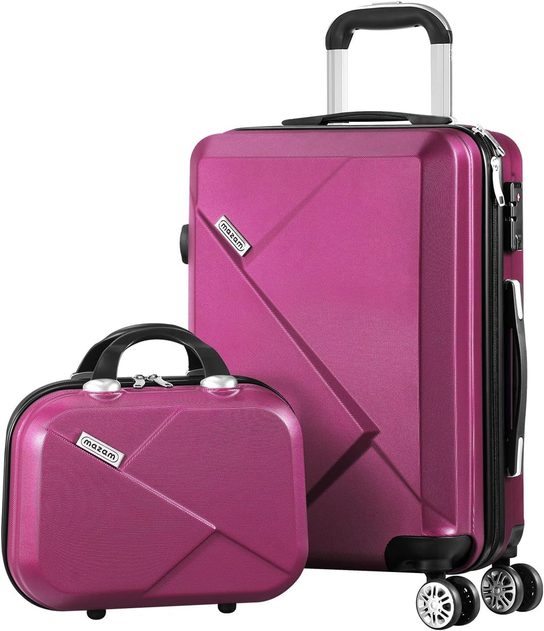 Set van 3 hardshell reiskoffers: handbagage, medium en groot, met TSA-slot en spinnerwielen.
