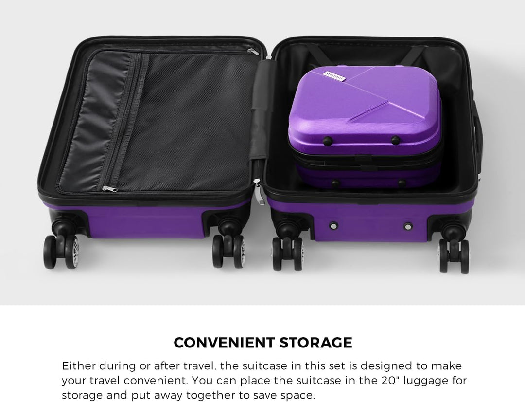 Reizen zonder zorgen: 3-delige hardshell kofferset met betrouwbaar TSA-slot en soepele wielen.