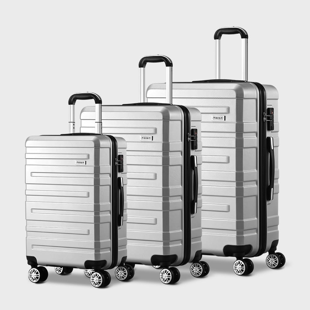 Flexibele 3-delige hardshell bagageset voor verschillende reisbehoeften, met TSA-slot en spinnerwielen.