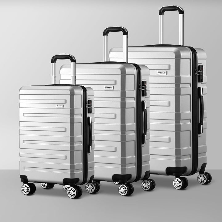 Sterke polycarbonaat hardshell kofferset met TSA-slot en 360° spinnerwielen voor optimale mobiliteit.