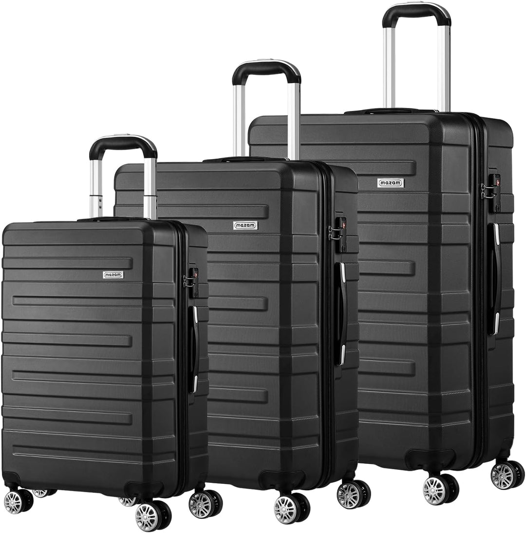Georganiseerde reis met deze 3-delige hardshell kofferset, inclusief TSA-slot en 360° spinnerwielen.
