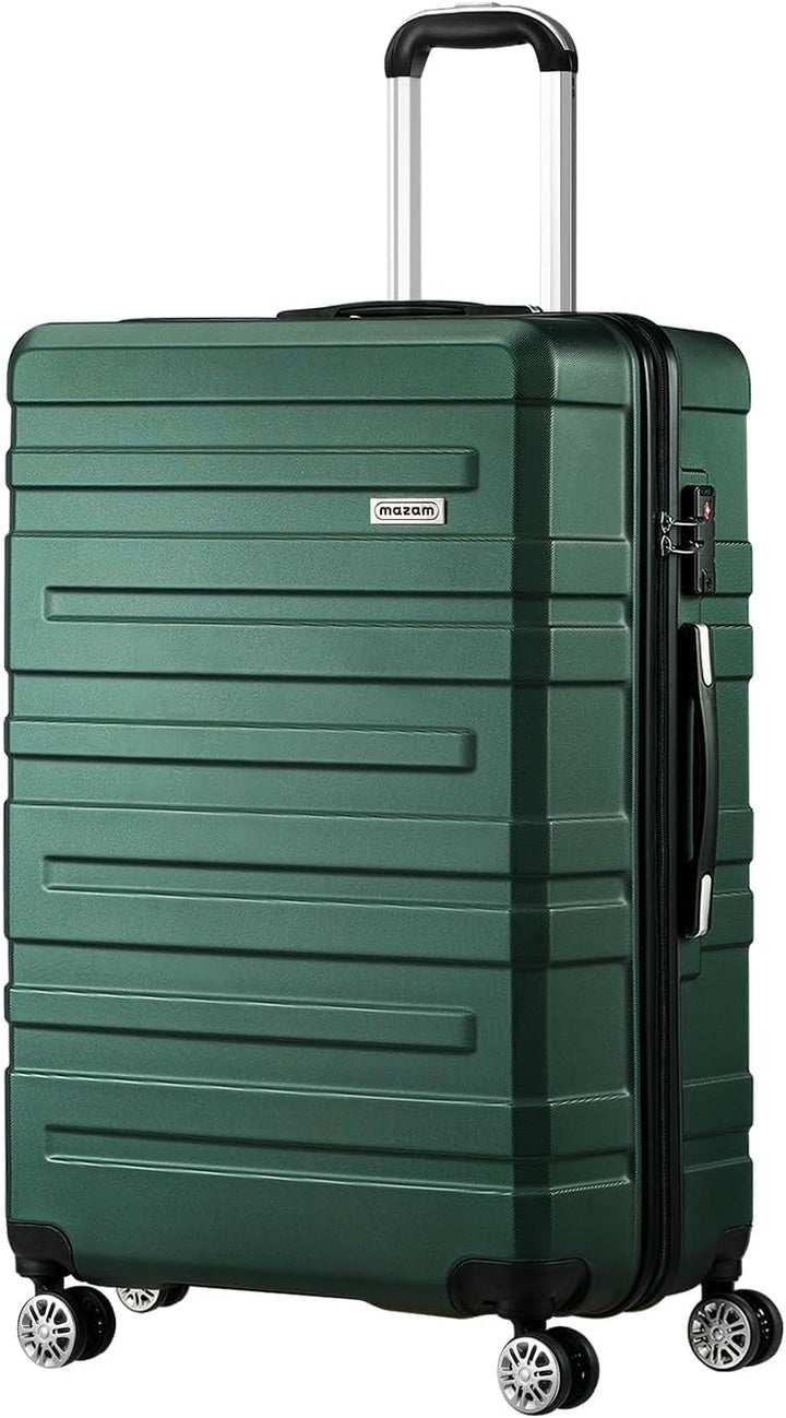 Drie hardshell koffers (S, M, L) met TSA-slot, soepele wielen en praktische interne organisatie.