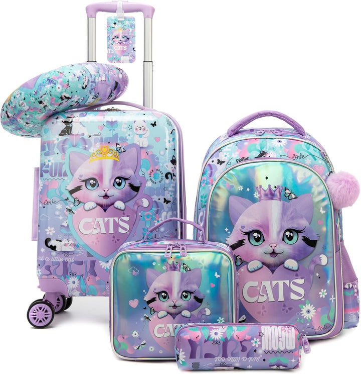 Etui met rits voor kleine spullen, passend bij de 5-delige kinder bagage set.