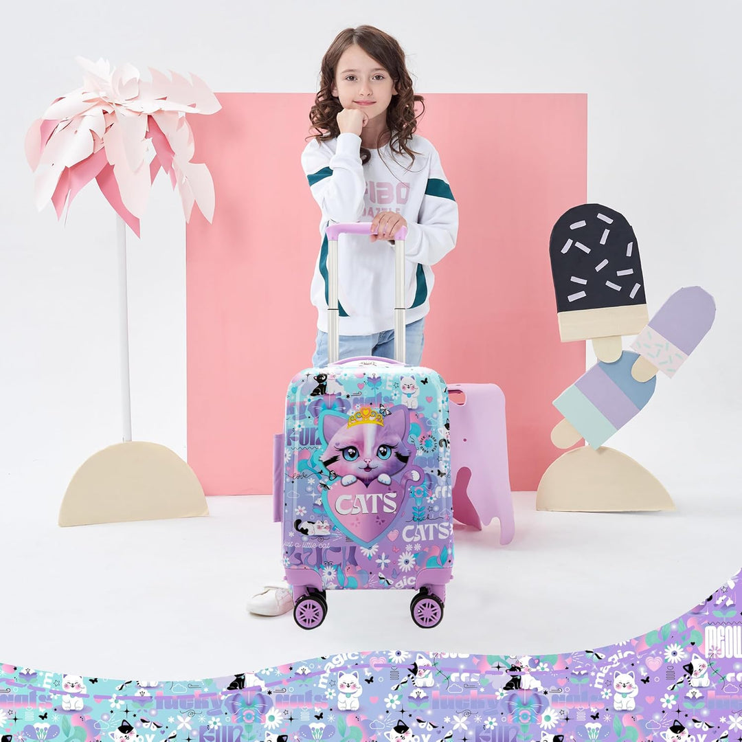 Functionele kinder bagage set voor jonge reizigers: 5-delig en compleet.