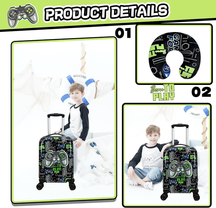 Cabine bagage voor kinderen: een complete 5-delige set met alle reisgemakken.