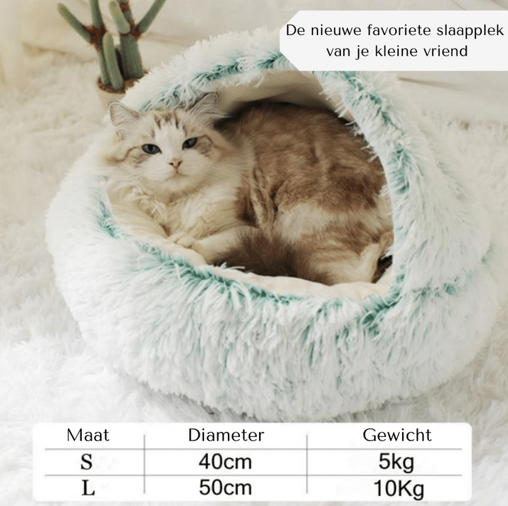 Comfortabele dierenmand voor katten en honden, pluche en warm, een veilige slaapplek.