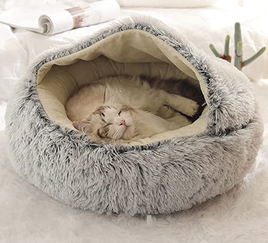 Cozy katten- en hondenmand, een warm en zacht huisdierbed voor ultiem comfort.