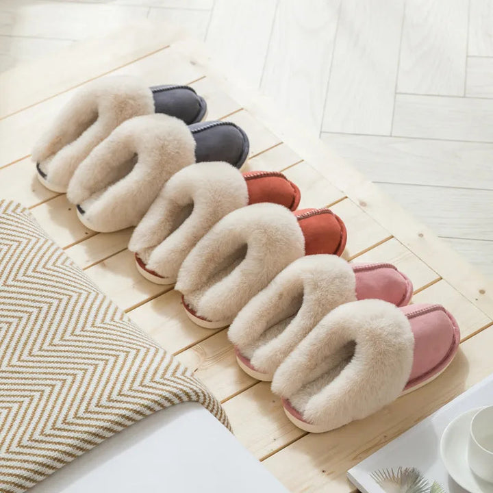 Dames pantoffels, zachte voering, antislipzool, fluweelzacht warm in zachte kleuren, ideaal voor thuis