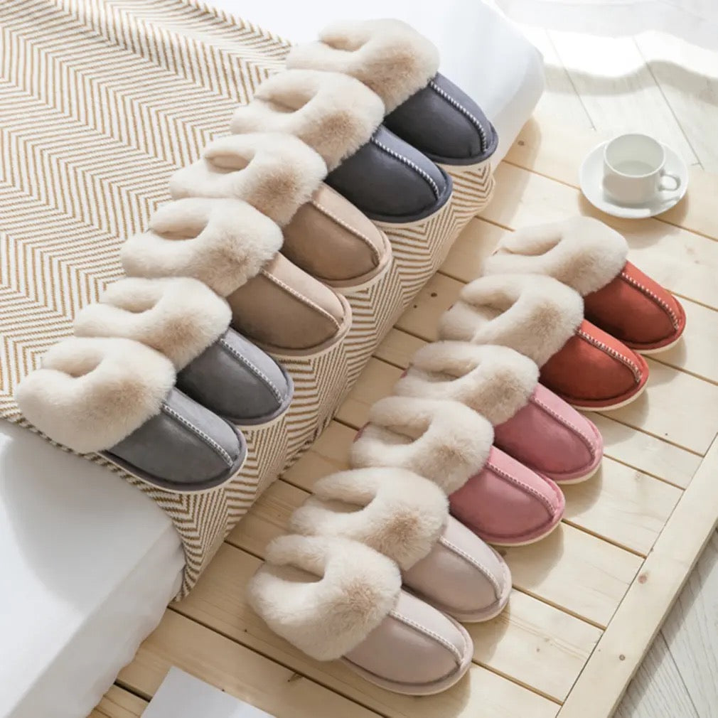 Dames pantoffels, zachte voering, antislipzool, fluweelzacht warm in zachte kleuren, ideaal voor thuis