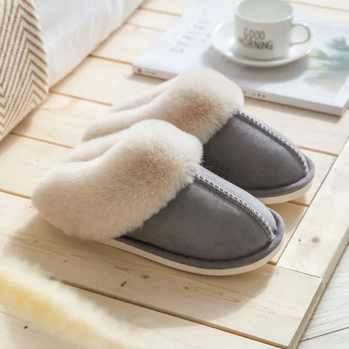 Dames pantoffels, zachte voering, antislipzool, fluweelzacht warm in zachte kleuren, ideaal voor thuis