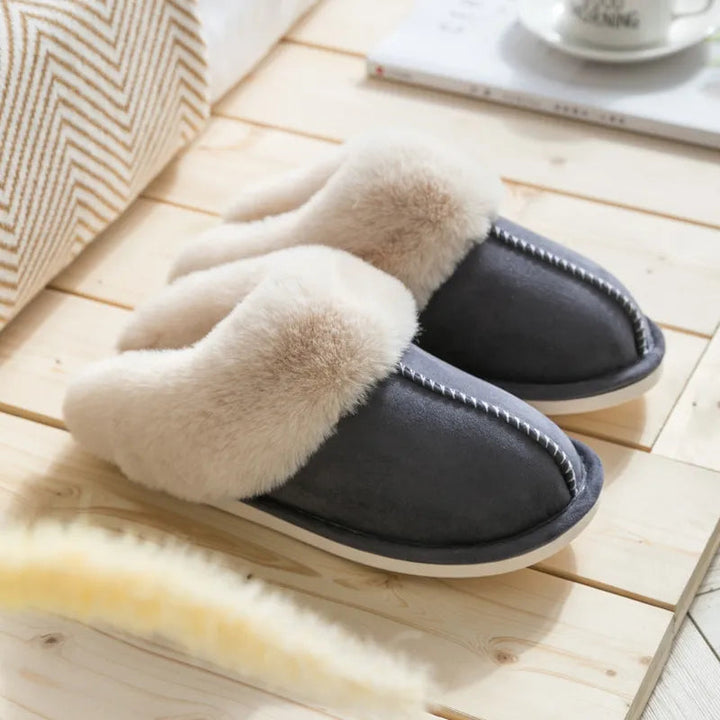 Dames pantoffels, zachte voering, antislipzool, fluweelzacht warm in zachte kleuren, ideaal voor thuis