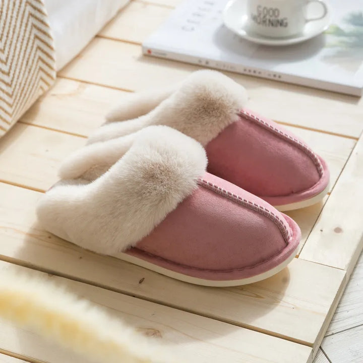 Dames pantoffels, zachte voering, antislipzool, fluweelzacht warm in zachte kleuren, ideaal voor thuis