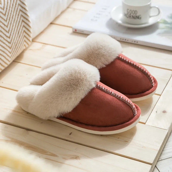 Dames pantoffels, zachte voering, antislipzool, fluweelzacht warm in zachte kleuren, ideaal voor thuis