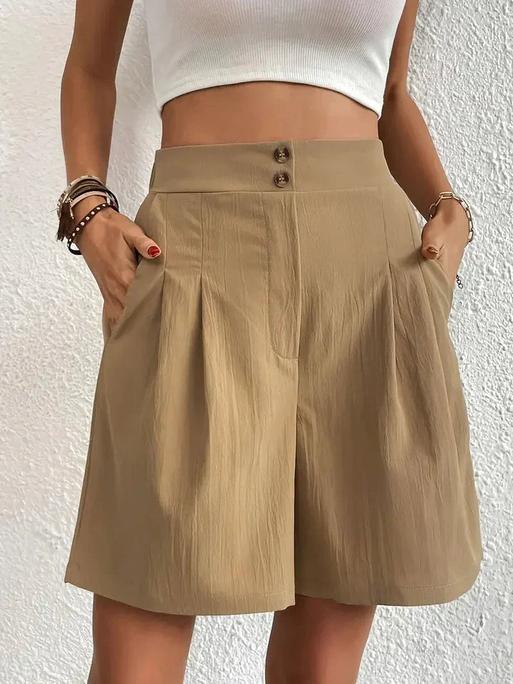 Zwarte high waist shorts, comfortabele pasvorm