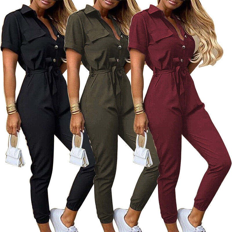 Stijlvolle en veelzijdige damesjumpsuit, gemaakt van ademend materiaal, met een losse pasvorm, ideaal voor chique gelegenheden en vrije tijd.