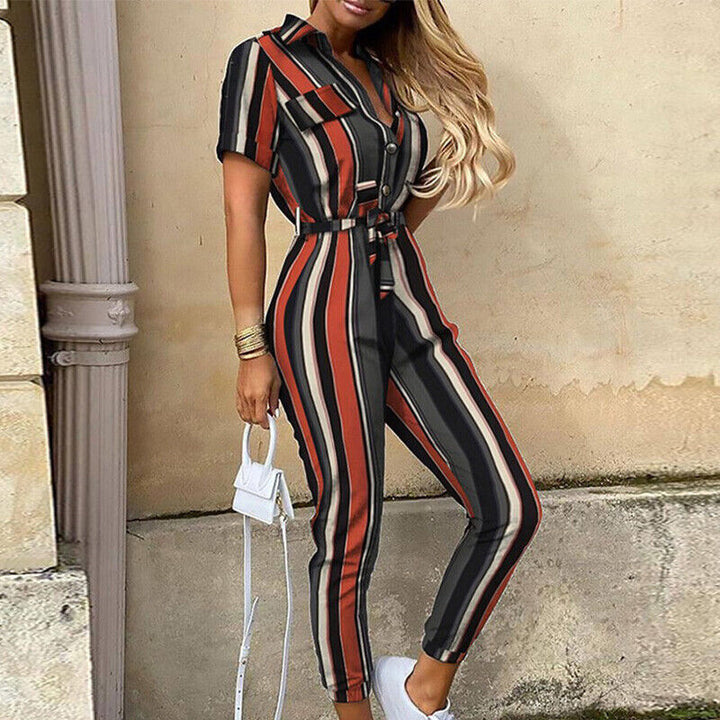 Stijlvolle en veelzijdige damesjumpsuit, gemaakt van ademend materiaal, met een losse pasvorm, ideaal voor chique gelegenheden en vrije tijd.
