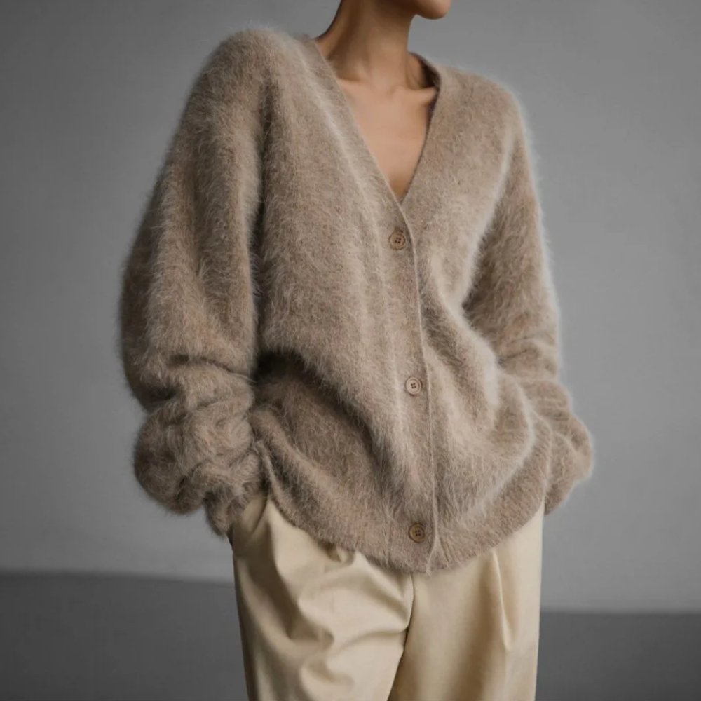 Oversized dames kasjmier gilet, comfortabel en modieus, past bij diverse outfits.