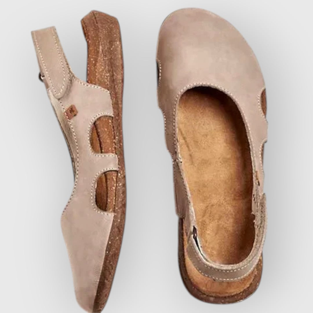 Dames comfortsandalen, ergonomisch, in abrikoos, donkergrijs, oranje, zwart. Orthopedisch, verstelbare bandjes, EVA-zool.