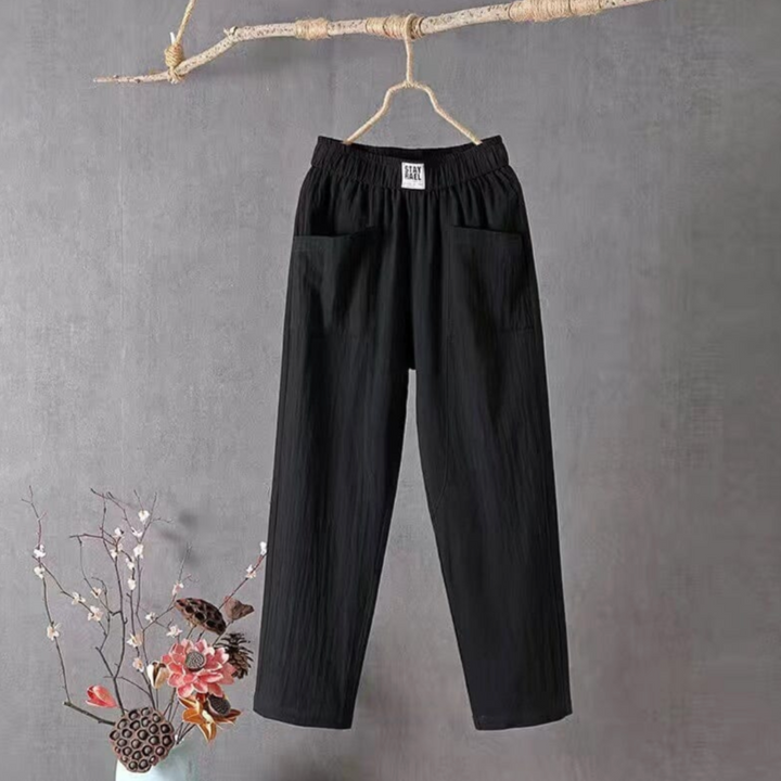 Webéra Dames Linnen Broek in modieuze kleuren, elegant design, hoogwaardig materiaal, perfect voor kantoor en vrije tijd.