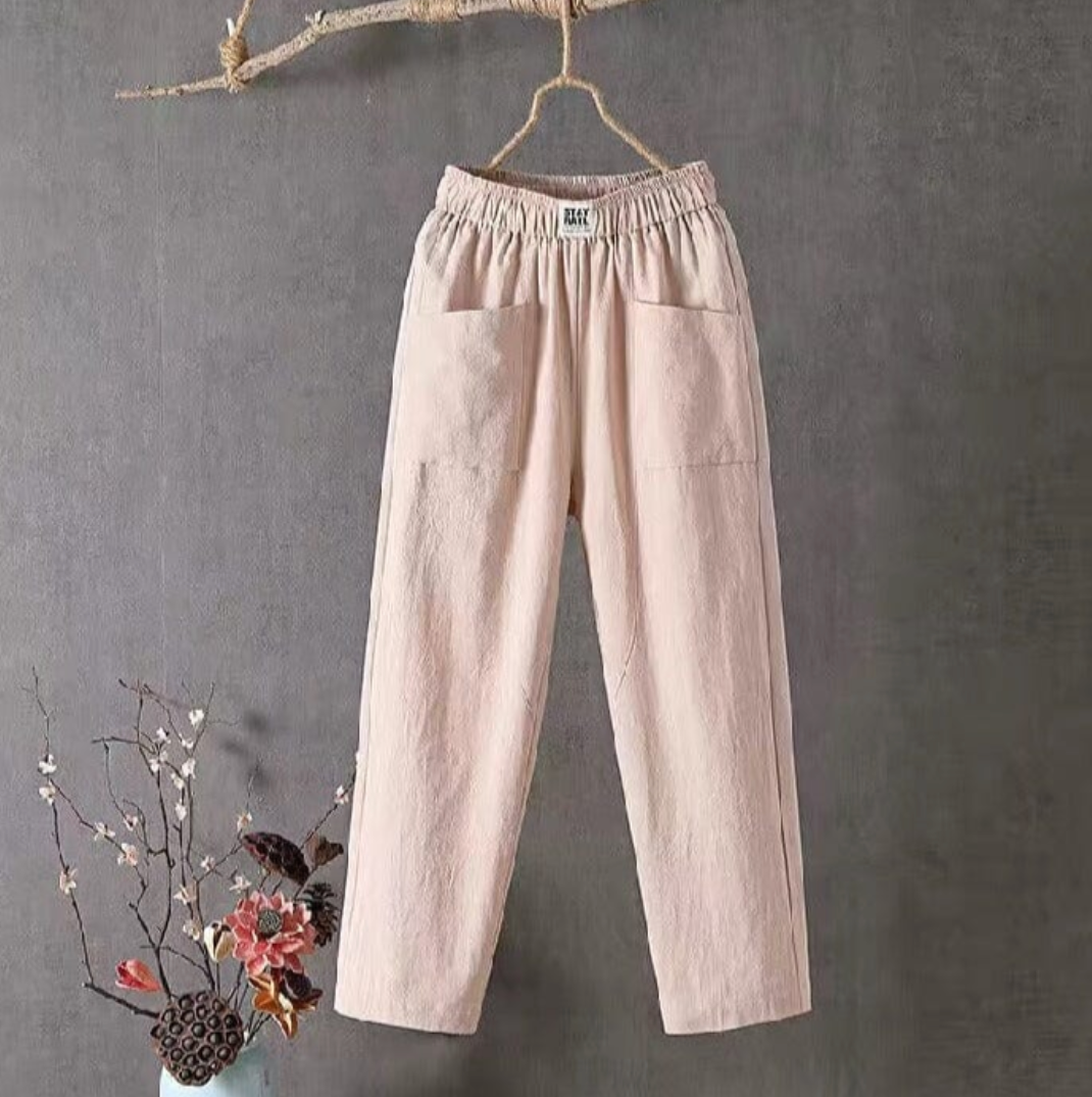 Webéra Dames Linnen Broek in modieuze kleuren, elegant design, hoogwaardig materiaal, perfect voor kantoor en vrije tijd.