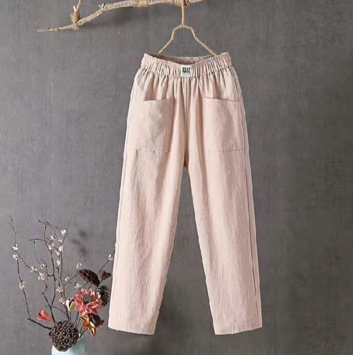 Webéra Dames Linnen Broek in modieuze kleuren, elegant design, hoogwaardig materiaal, perfect voor kantoor en vrije tijd.