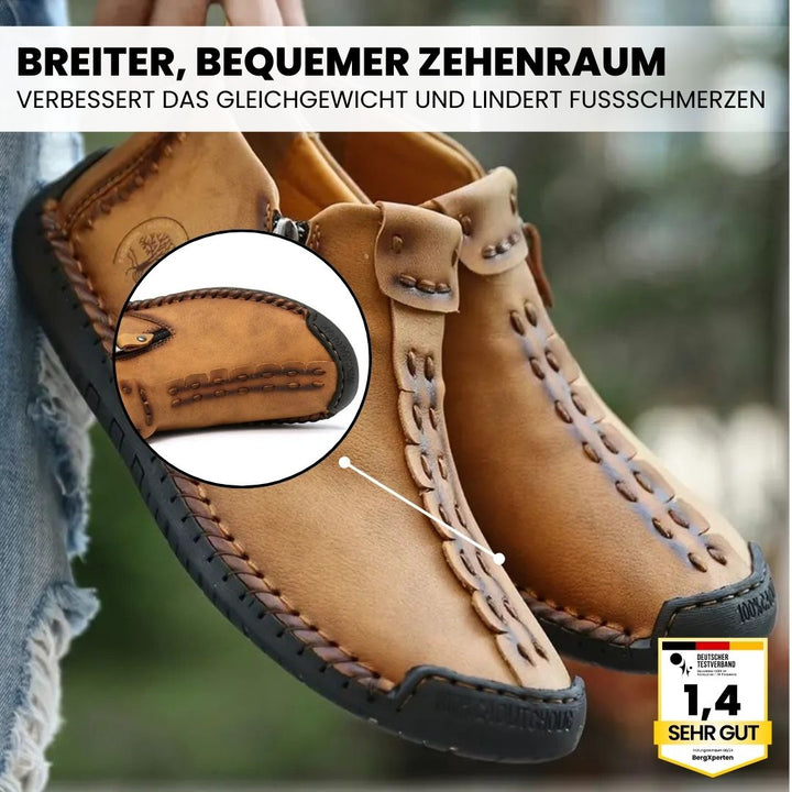 OrthoMoc damesmokassins in blauw, draaggevoel comfortabel