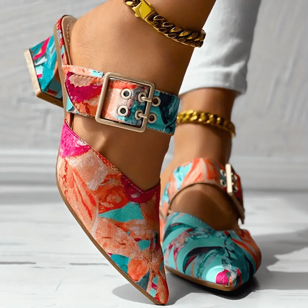 Dames orthopedische hakken, elegant ontwerp met aanpasbare banden, optimaal comfort en veelzijdige look.