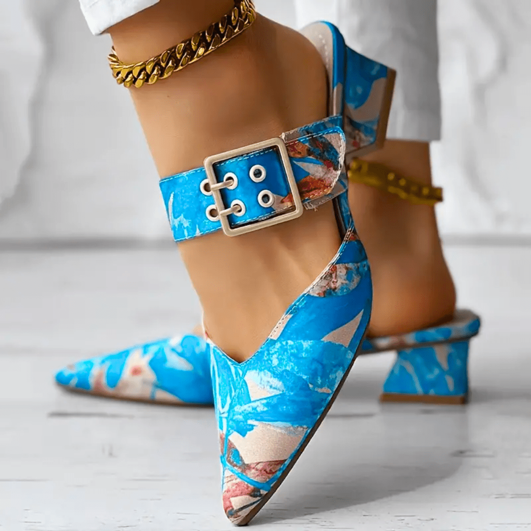 Dames orthopedische hakken, elegant ontwerp met aanpasbare banden, optimaal comfort en veelzijdige look.