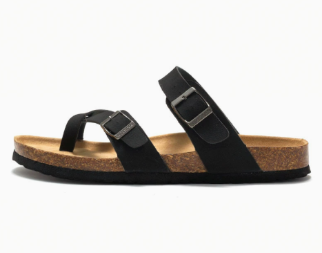 Dames orthopedische sandalen met verstelbare bandjes, comfortabele EVA-zool, beige textuur, optimaal voor lange wandelingen.