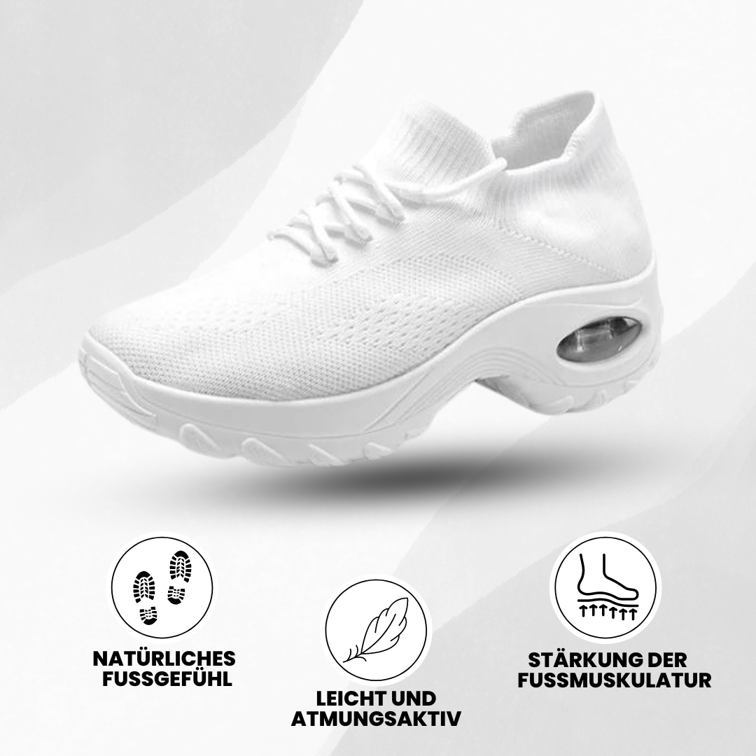 Dames Orthowalk schoenen, ergonomisch ontwerp, in wit, ondersteunen de voetgezondheid en bieden comfort voor dagelijks gebruik en sport.