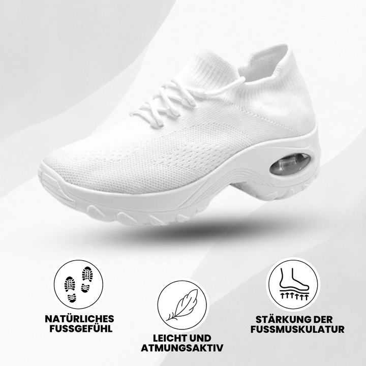 Dames Orthowalk schoenen, ergonomisch ontwerp, in wit, ondersteunen de voetgezondheid en bieden comfort voor dagelijks gebruik en sport.
