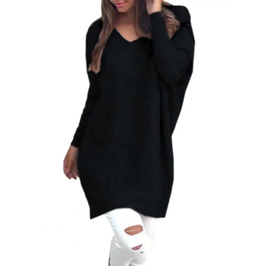 Dames Oversized Trui met V-hals, casual snit, zacht en comfortabel, ideaal voor koude dagen, veelzijdig combineerbaar