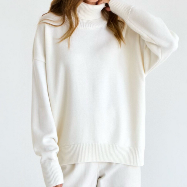 Dames coltrui in bruin, losse pasvorm, comfortabele col, elegant en veelzijdig, verschillende kleuren