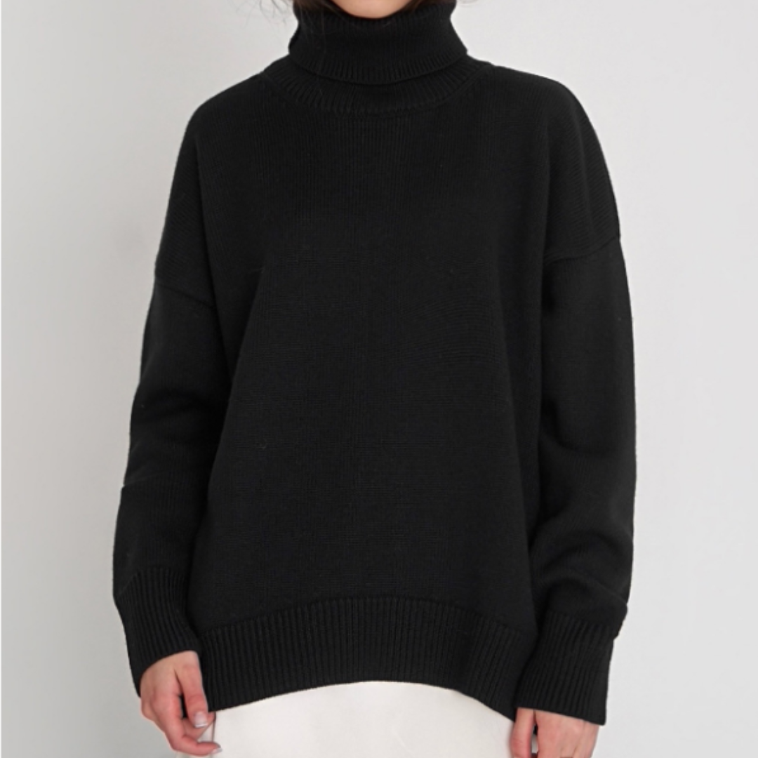 Dames coltrui in bruin, losse pasvorm, comfortabele col, elegant en veelzijdig, verschillende kleuren